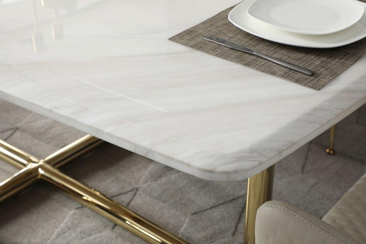 

                    
VIG Furniture Empress Dining Table White/Gold  Purchase 
