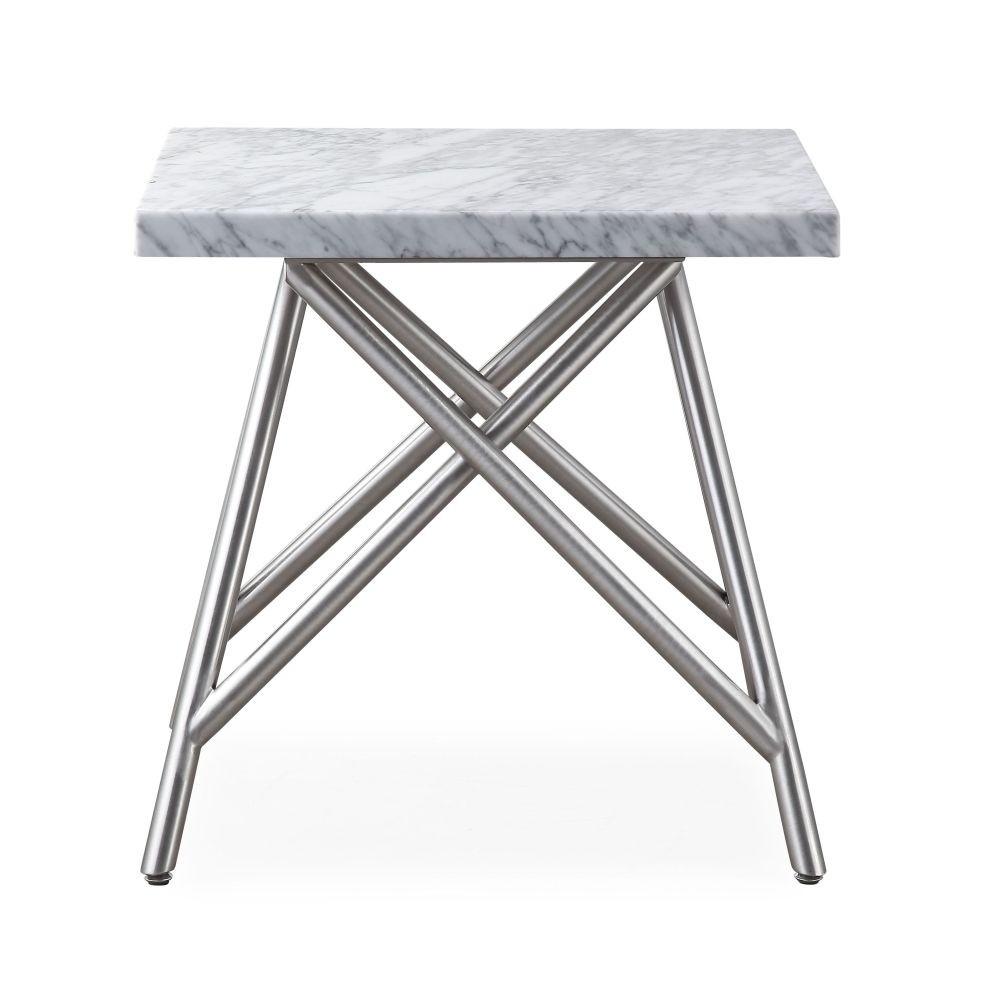

    
3N2521-2PC White Marble Top & Stainless Steel Base Occasional Table Set 2Pcs CORAL by Modus Furniture
