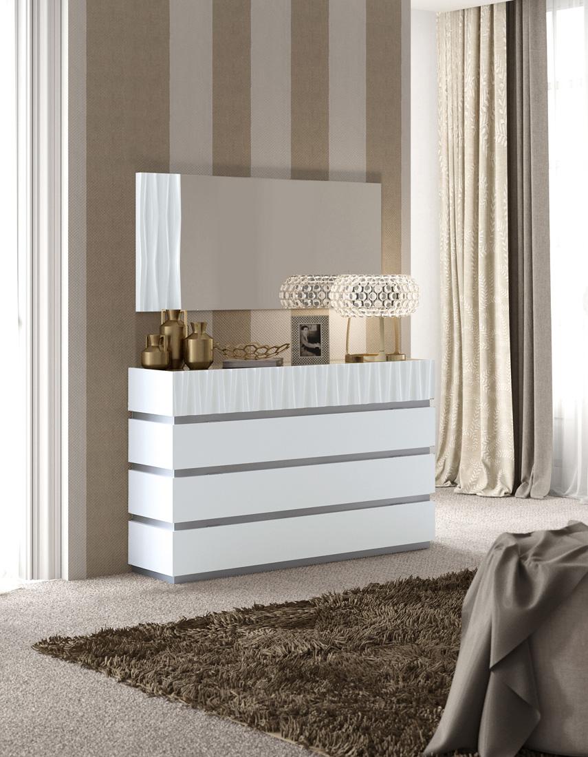 Contemporary Dresser MARINADRESSERWHITE MARINADRESSERWHITE in White 