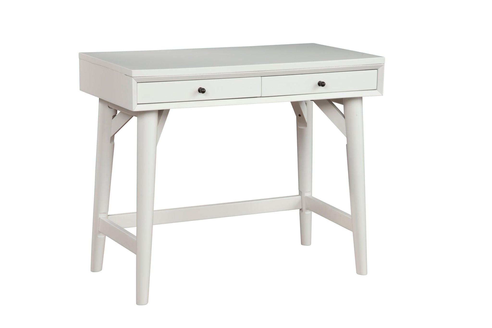 Contemporary, Modern Desk Flynn 966-W-65 in White 