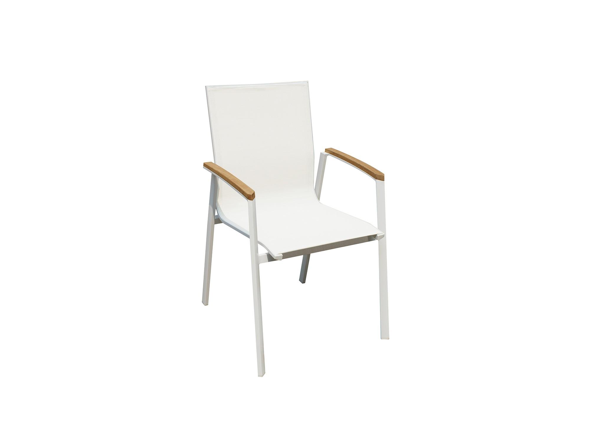 Contemporary Outdoor Armchair Cannes ODAC1535-WHT-Set-4 in White 
