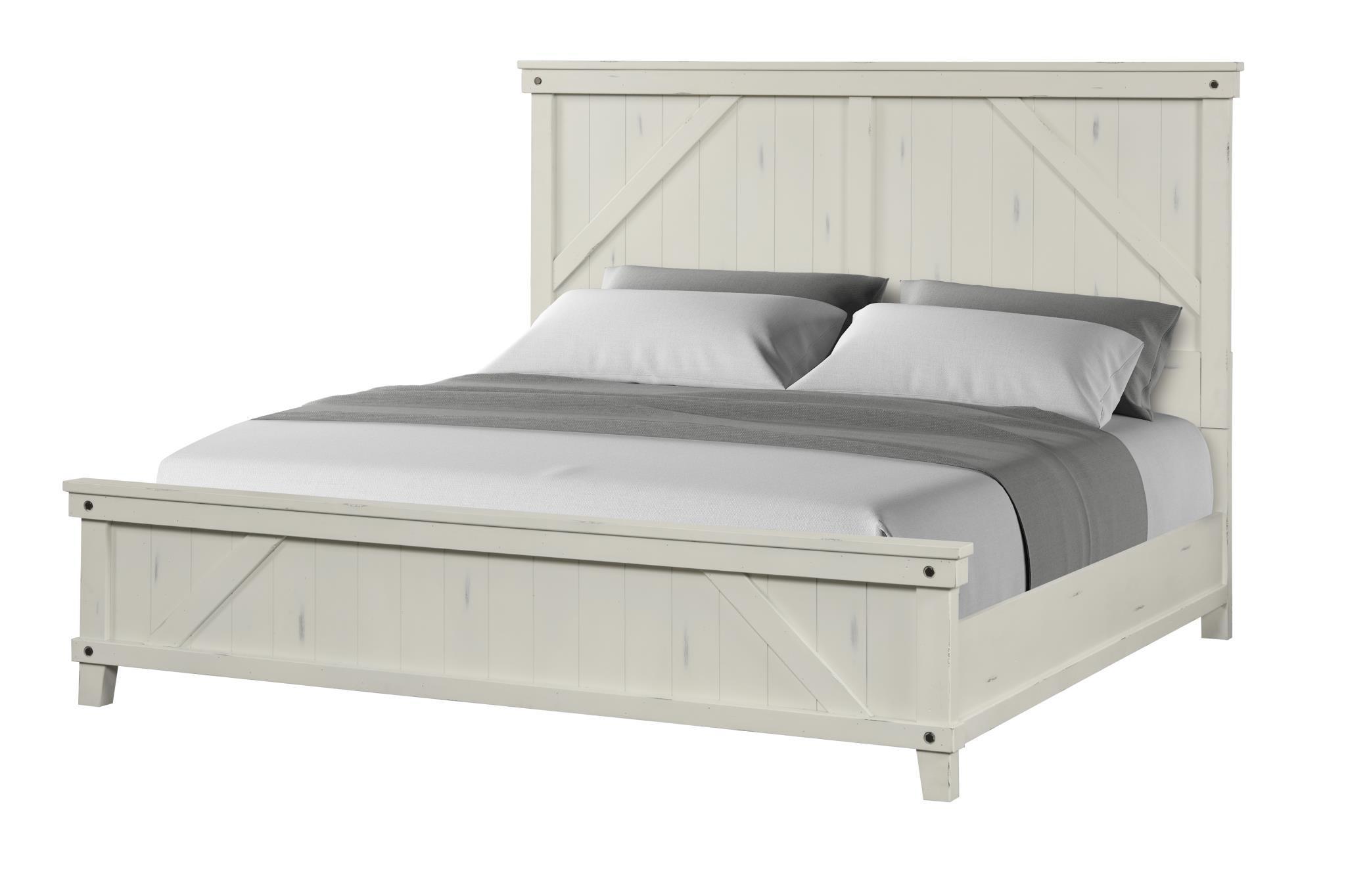 

    
White Panel Queen Bed Set 5Pcs SPRUCE CREEK 1709-105 Bernards Farmhouse Modern
