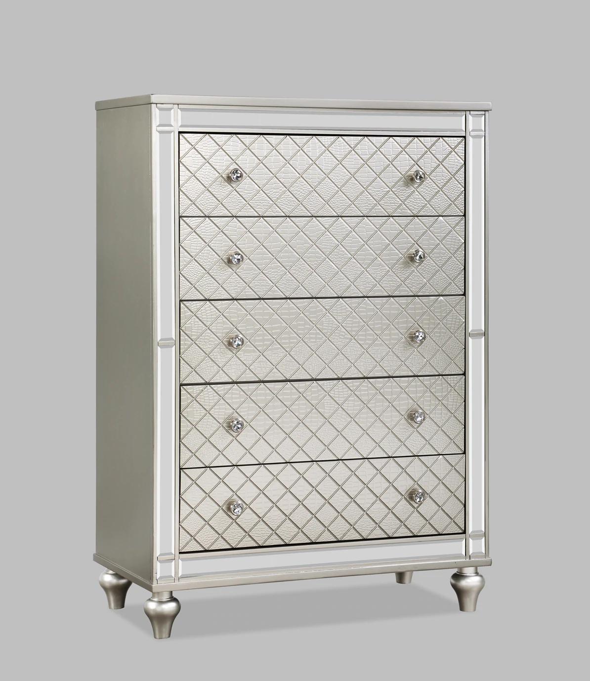 

                    
Buy White Panel Bedroom Set by Crown Mark Cristian B1680-K-Bed-6pcs

