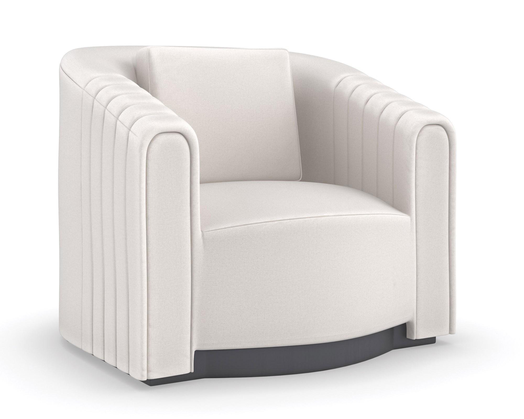 Contemporary Accent Chair LA MODA CHAIR M130-421-032-A in White Fabric