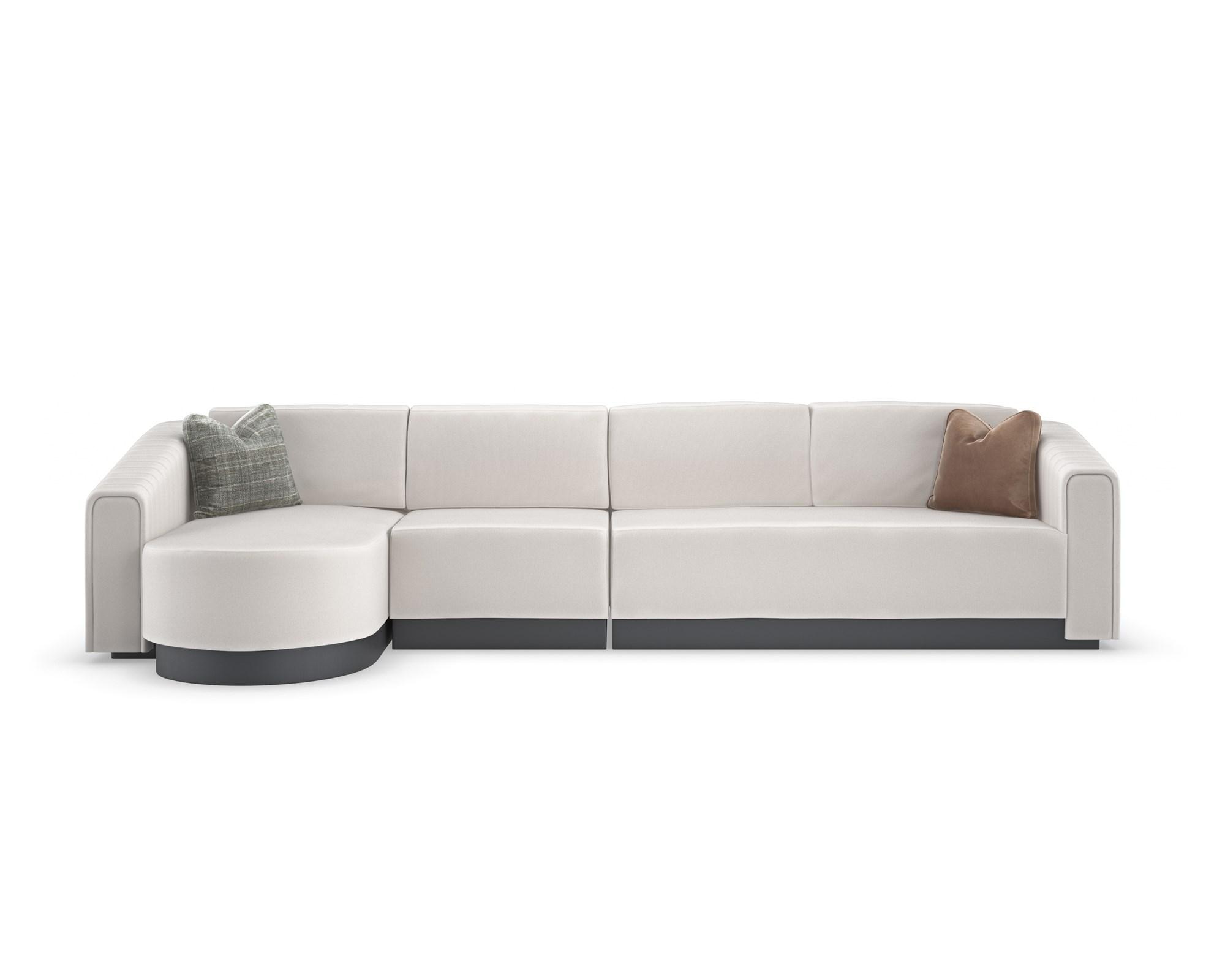 

    
White Performance Fabric 3PC Sectional Contemporary LA MODA by Caracole
