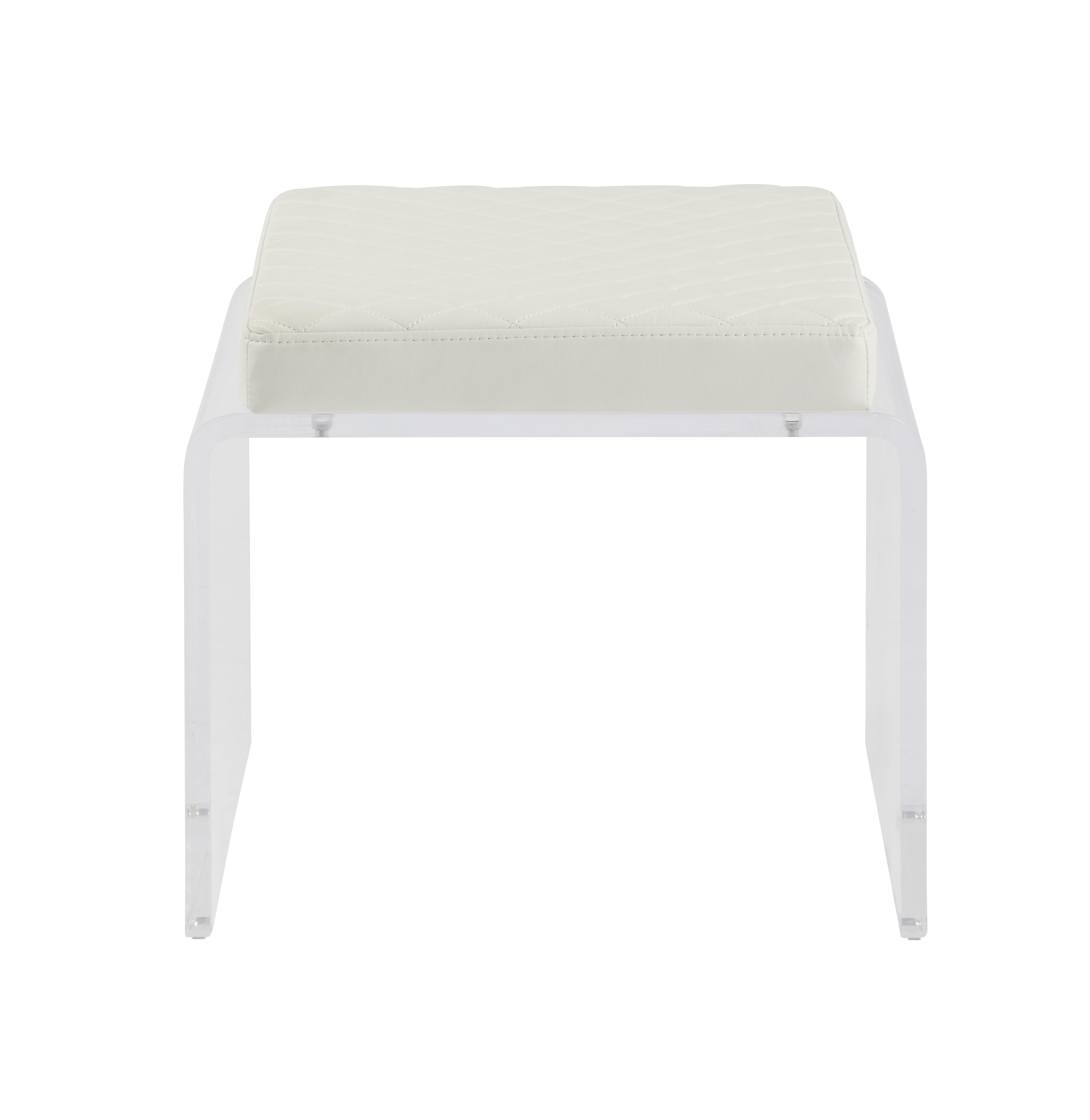 

    
 Shop  White PU & Acrylic Accent Chairs and Ottomans Set 4 Pcs Modern Ciara by Chintaly Imports
