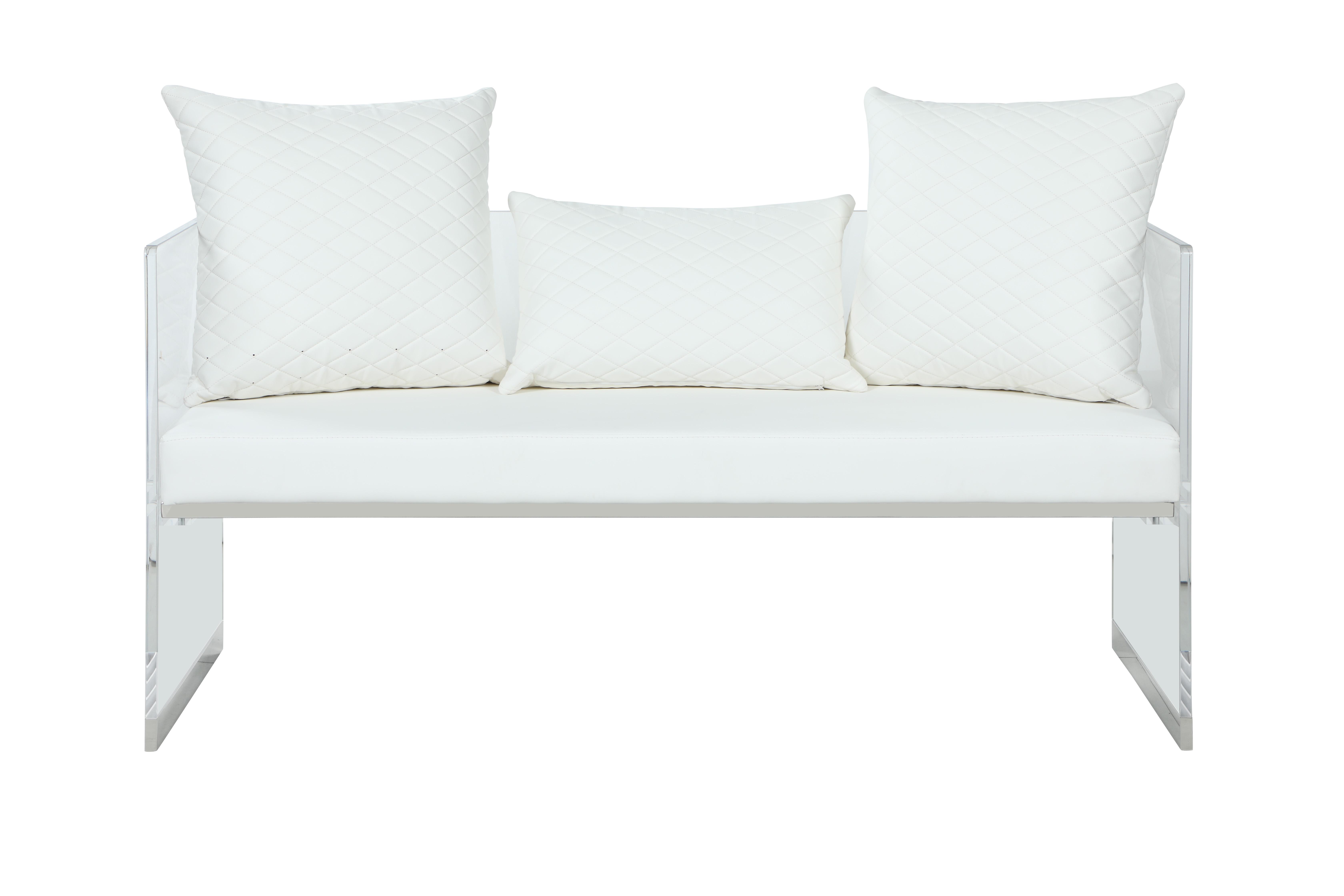 

    
 Photo  White PU & Acrylic Living Room Set 3Pcs Modern Ciara by Chintaly Imports
