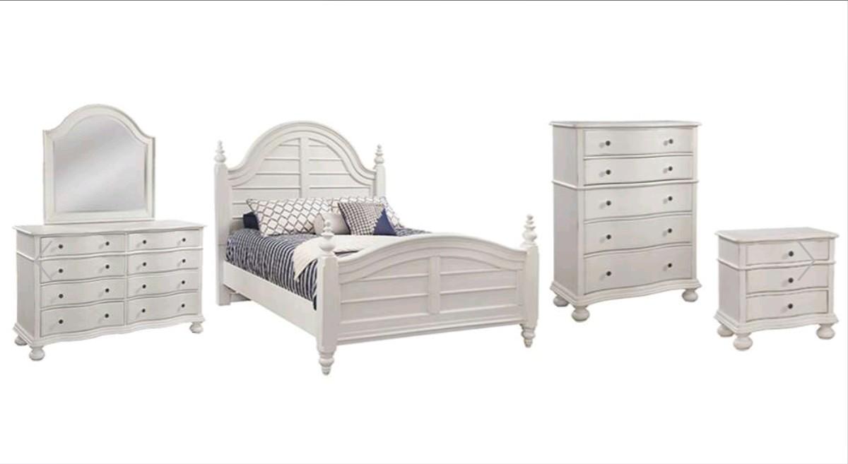 Youth, Traditional, Cottage Panel Bedroom Set Rodanthe 3910-50PNPN 3910-QPNPN-5PC in White 