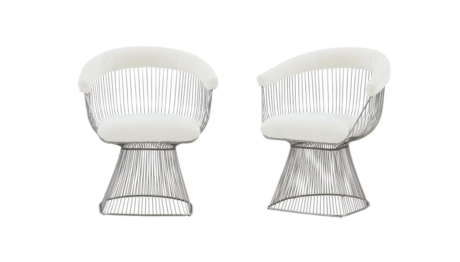 

    
White Shepra & Silver Dining Chairs Set by VIG Modrest Chandler

