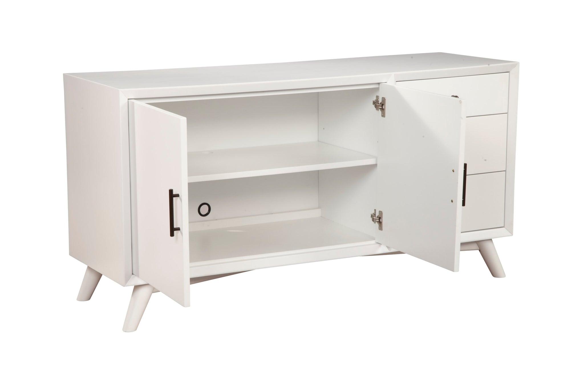 

    
Alpine Furniture Flynn Sideboard White 966-W-64
