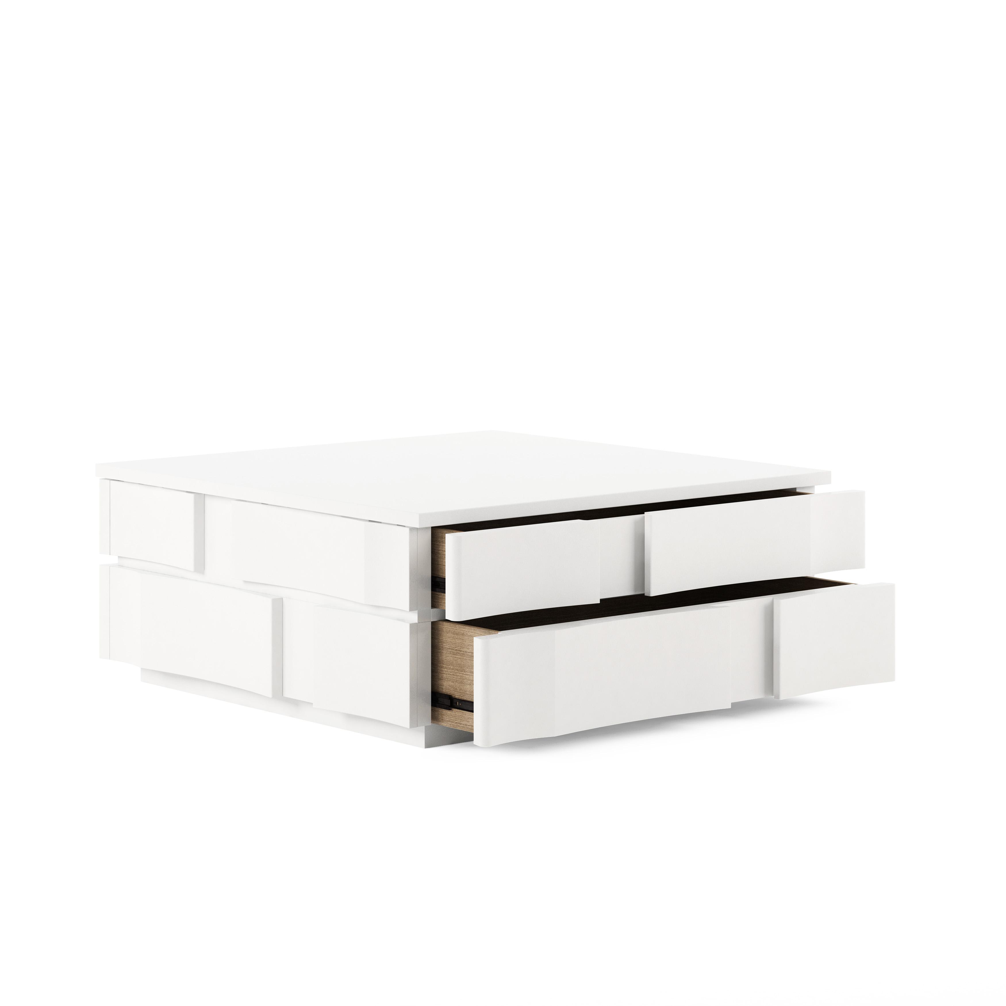

    
White Square Geometrical Shape Coffee Table by A.R.T. Furniture Portico
