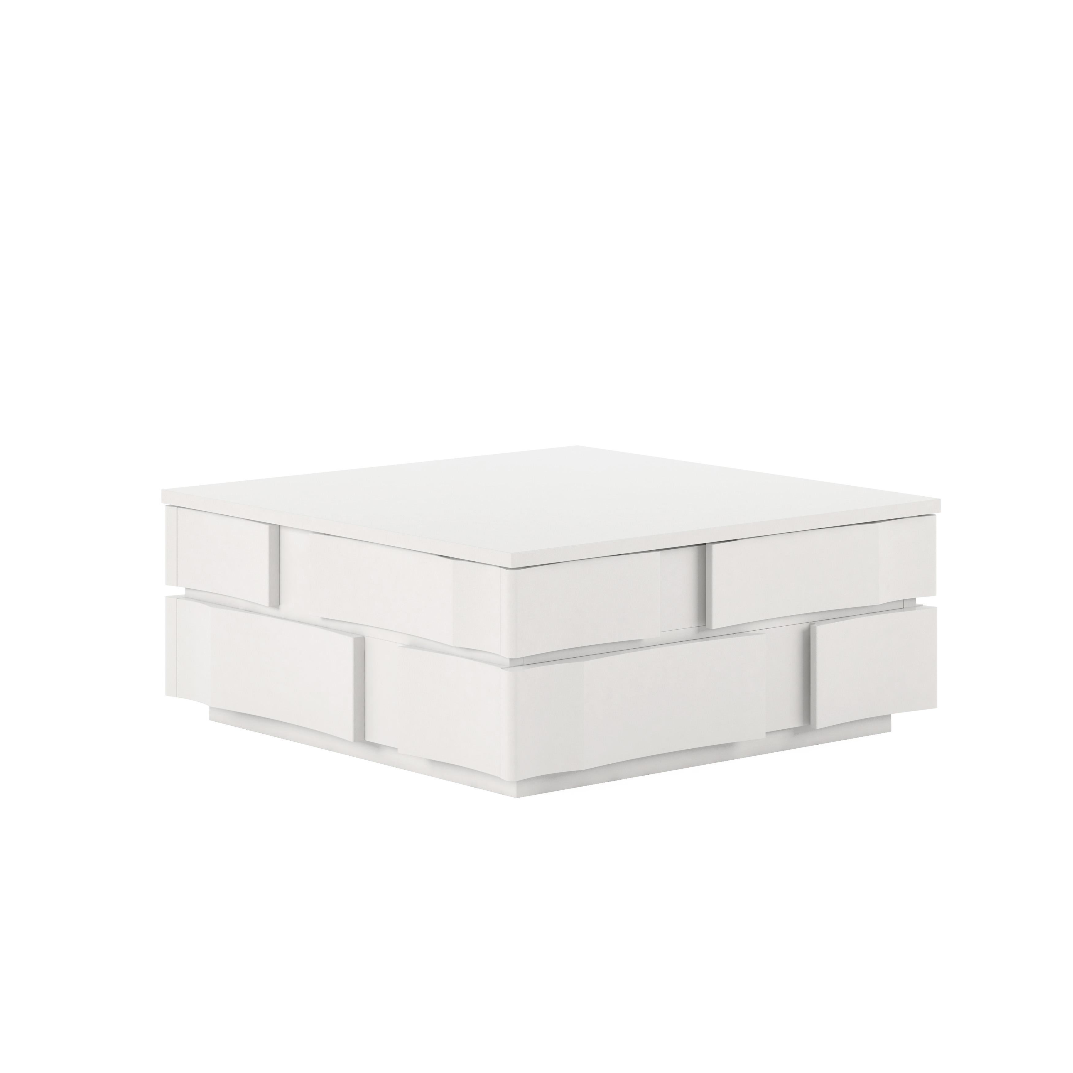 Traditional, Casual Coffee Table Portico 323301-3317 in White 