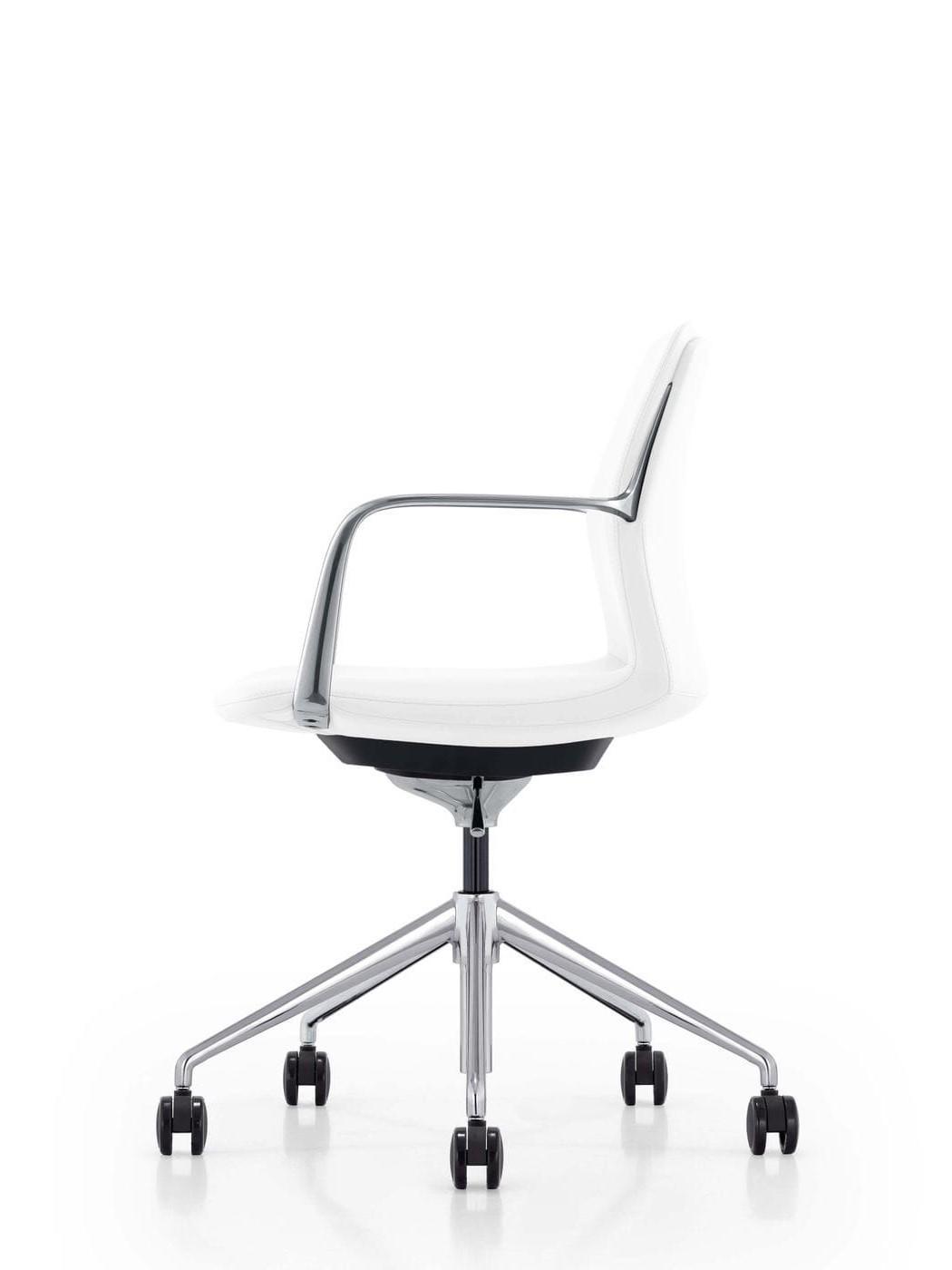 

                    
Buy White & Stainless Steel Desk w/ 3 Drawers + Leatherette Chair by VIG Modrest Ostrow
