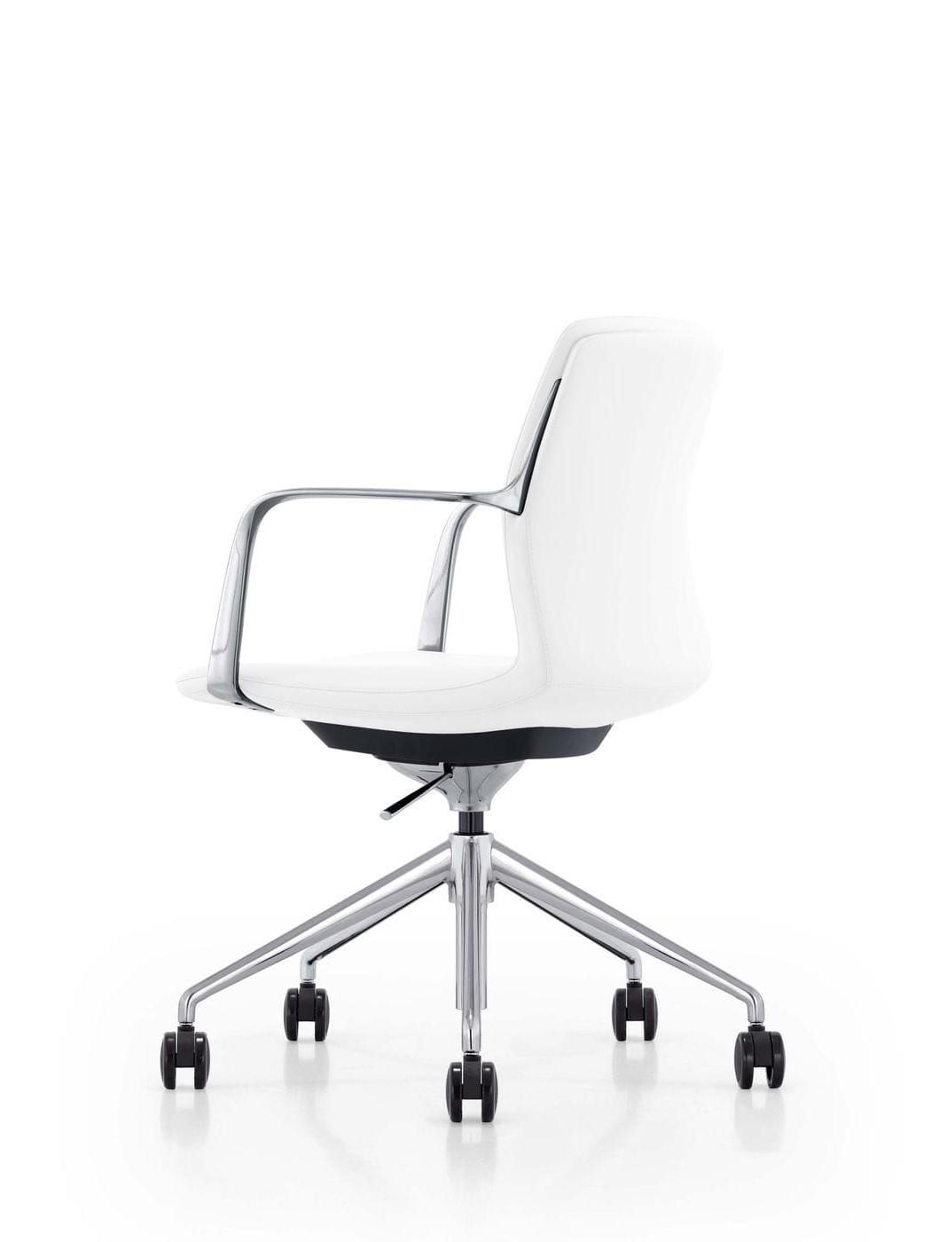 

    
 Order  White & Stainless Steel Desk w/ 3 Drawers + Leatherette Chair by VIG Modrest Ostrow
