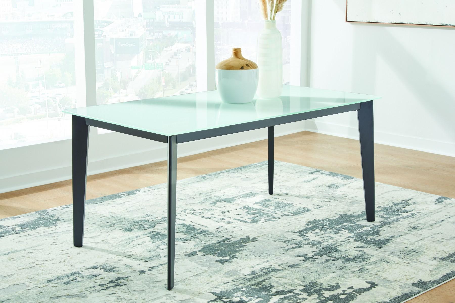 

    
White Tempered Glass Top Dining Table ZANZIBAR by Modus Furniture
