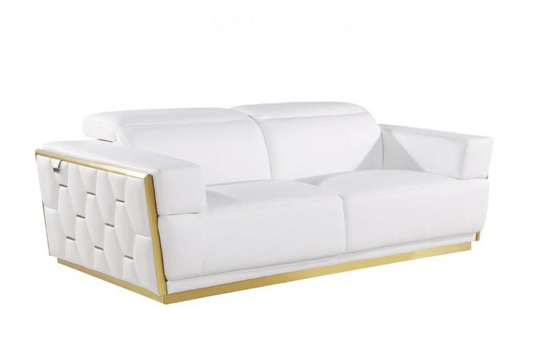 

    
White Top Grain Genuine Italian Leather Sofa Contemporary  1111 Global United
