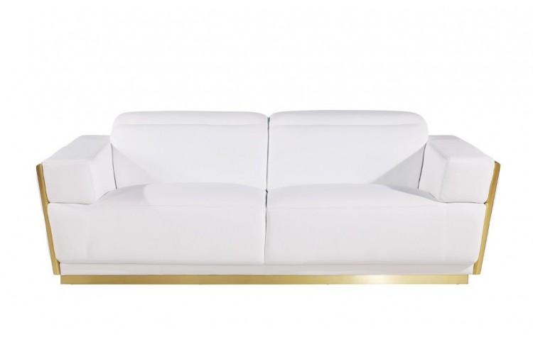 

                    
Global United 1111 Sofa Loveseat and Chair Set White Genuine Leather Purchase 
