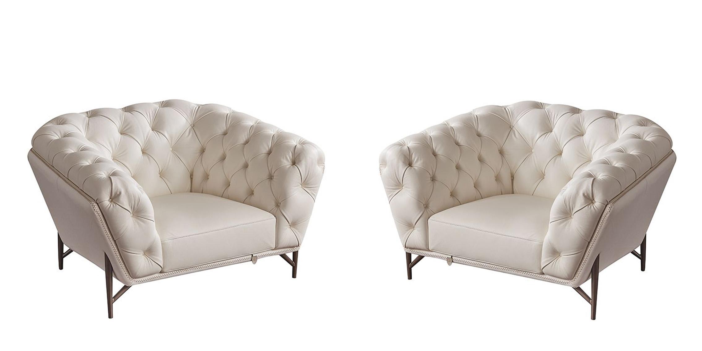 

    
White Top-Grain Italian Leather Chair Set 2Pcs EK8009-W-CHR American Eagle
