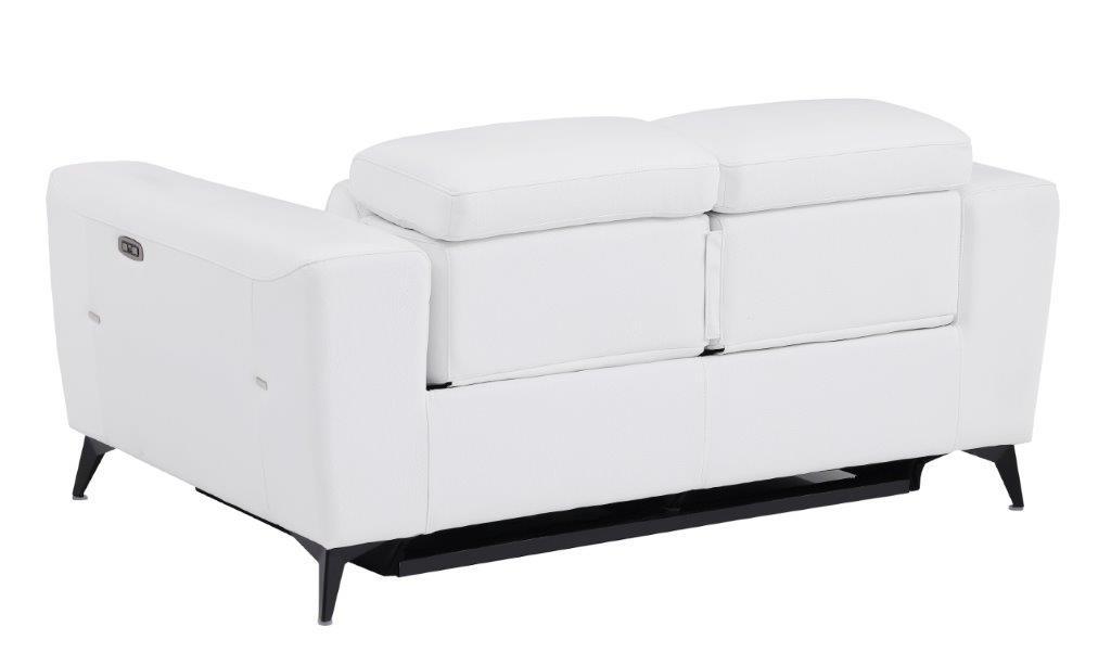 

    
 Shop  White Top Grain Italian Leather Power Reclining Set 3Pcs Contemporary 989 Global United
