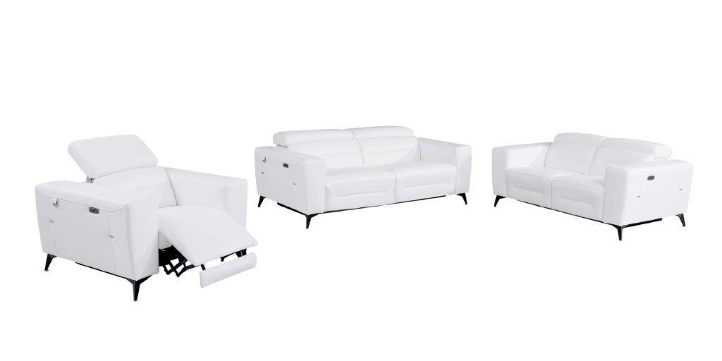 

    
White Top Grain Italian Leather Power Reclining Set 3Pcs Contemporary 989 Global United
