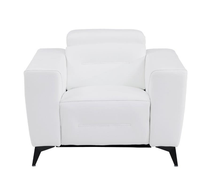 

                    
Buy White Top Grain Italian Leather Power Reclining Set 3Pcs Contemporary 989 Global United

