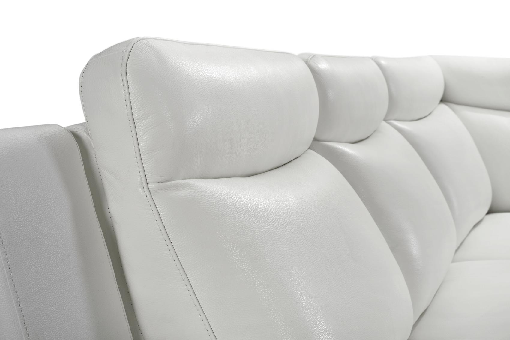 

    
White Top Grain Leather 2931 Sectional w/2 Electric Recliners ESF Contemporary
