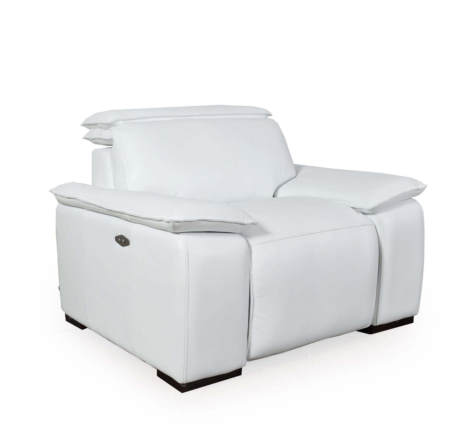 

    
White Top Grain Leather Motorized Chair Yorbita 568 Moroni Contemporary

