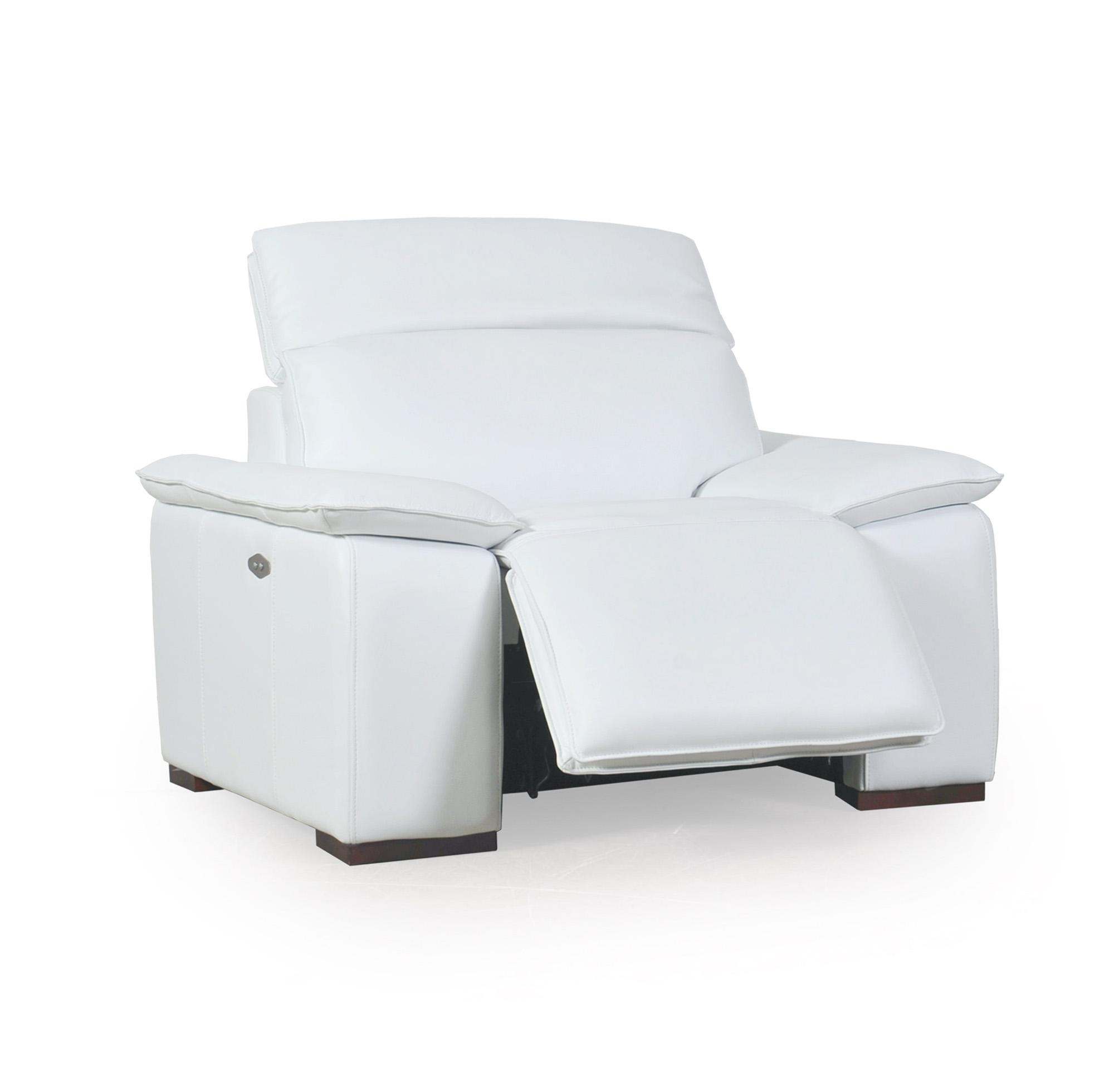 

    
White Top Grain Leather Motorized Chair Yorbita 568 Moroni Contemporary
