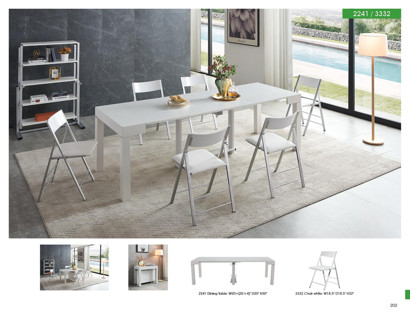

                    
Buy White Transformer Console/Dining Table Set 5P 2241 ESF Made in Italy Modern

