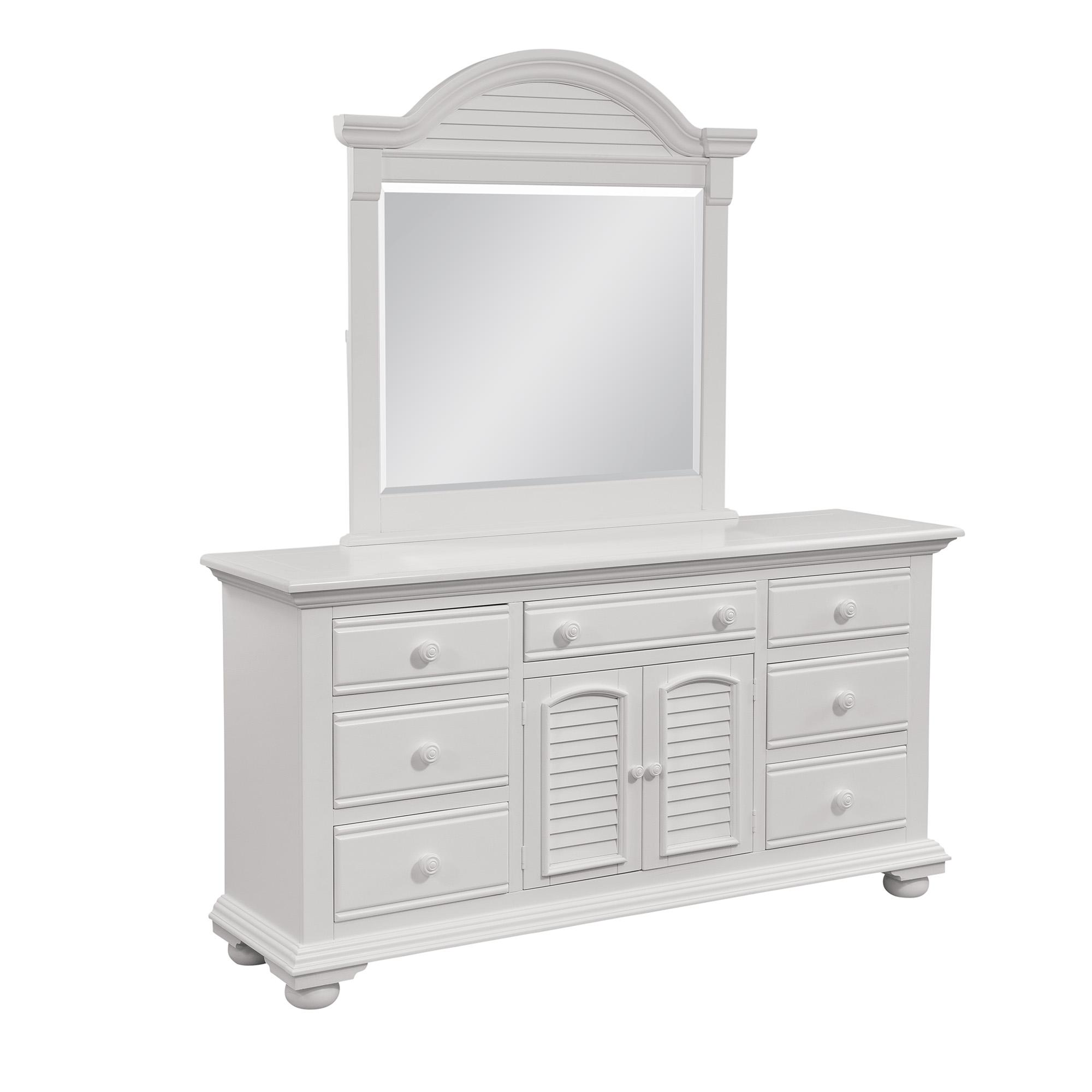 

    
White Triple Dresser w/Mirror Set 2Pcs COTTAGE 6510-TDDM  American Woodcrafters
