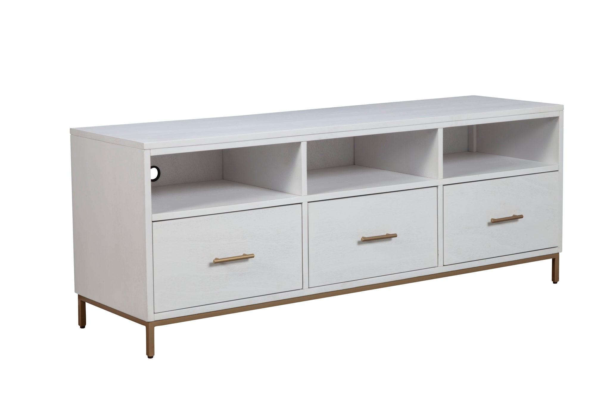 Contemporary Tv Console MADELYN 2010-10 in White 