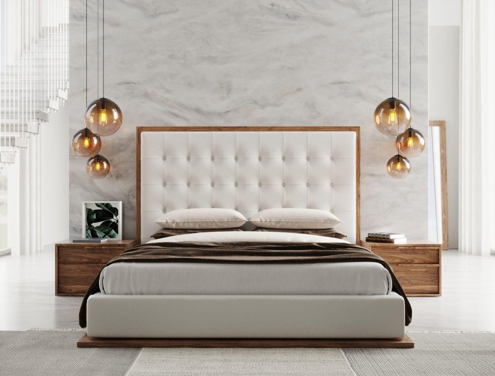 

    
White Vegan Leather & Walnut Queen Bedroom Set by VIG Modrest Amberlie
