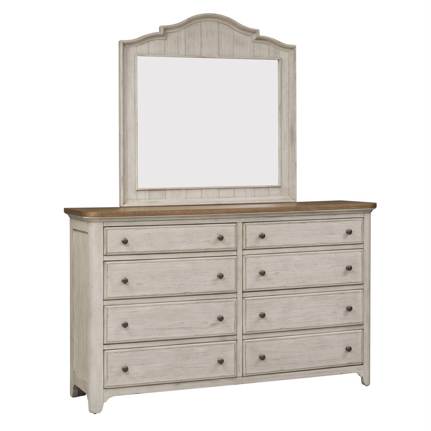 

    
Antique White Dresser & Mirror 2Pc Farmhouse Reimagined 652-BR Liberty Furniture
