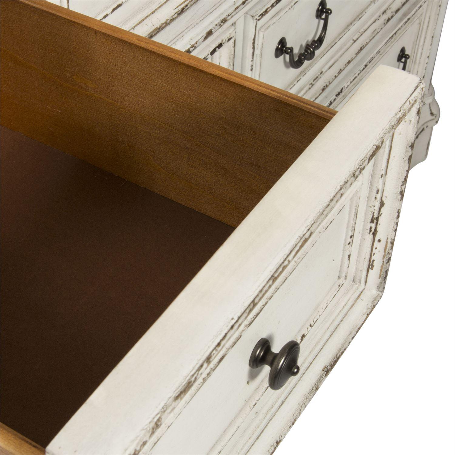 

    
Liberty Furniture Magnolia Manor  (244-BR) Dresser w/Mirror White 244-BR-DM
