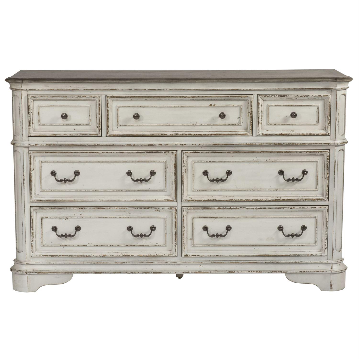 

    
Antique White Wood Combo Dresser Magnolia Manor (244-BR) Liberty Furniture
