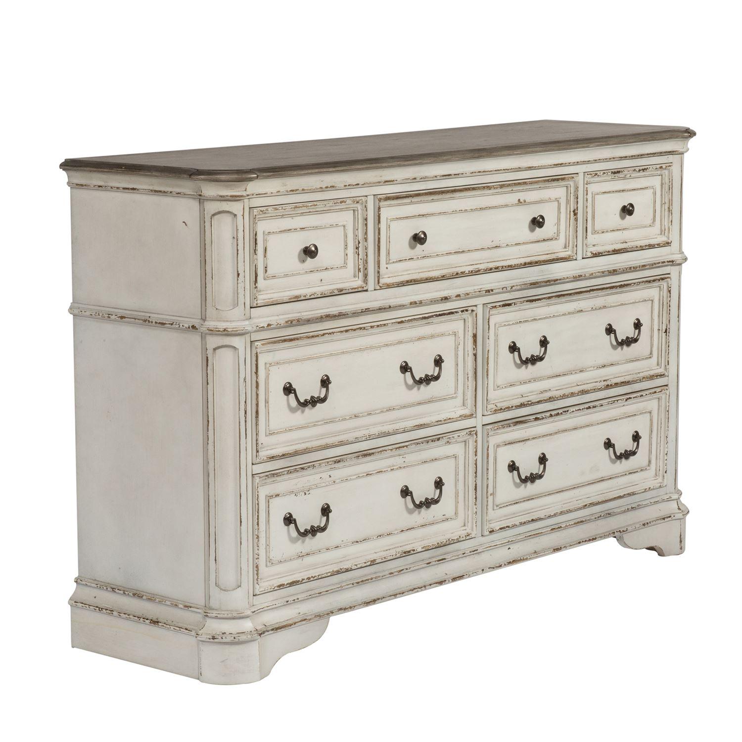 

    
Antique White Wood Combo Dresser Magnolia Manor (244-BR) Liberty Furniture

