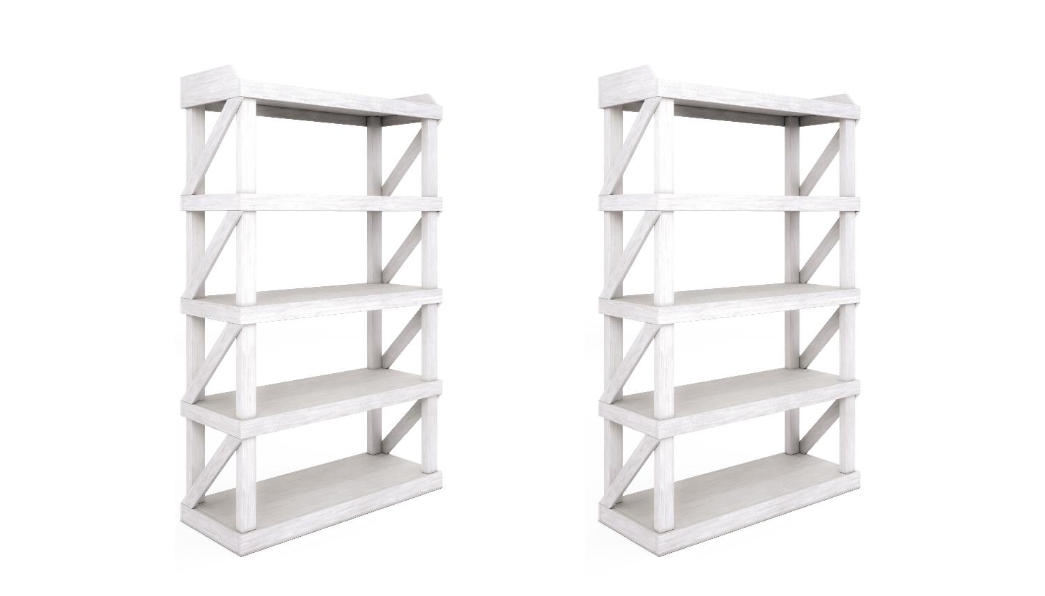 Traditional, Casual Etagere Post 288401-2655-2pcs in White 