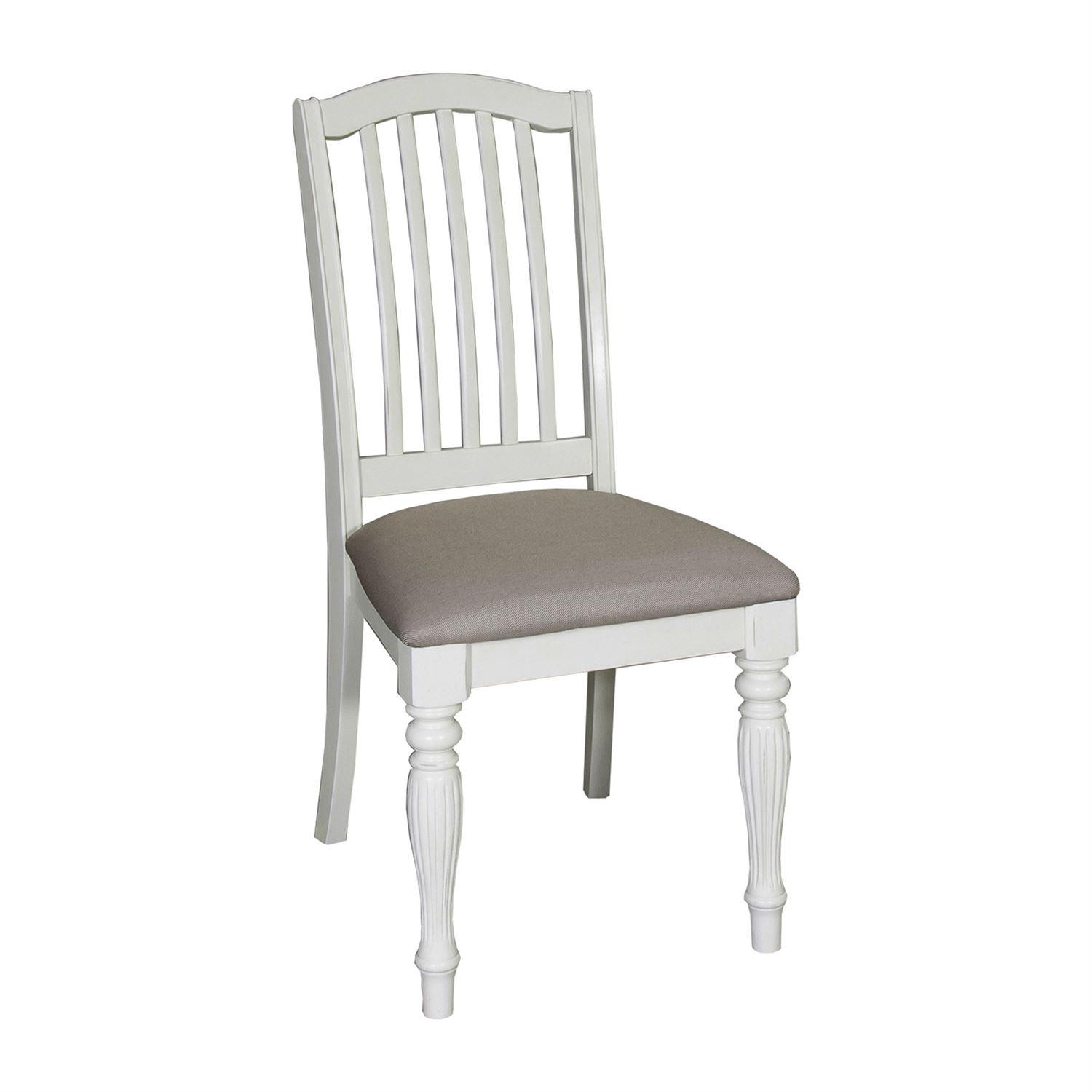 Traditional Dining Side Chair Cumberland Creek  (334-CD) Dining Side Chair 334-C1501S in White 
