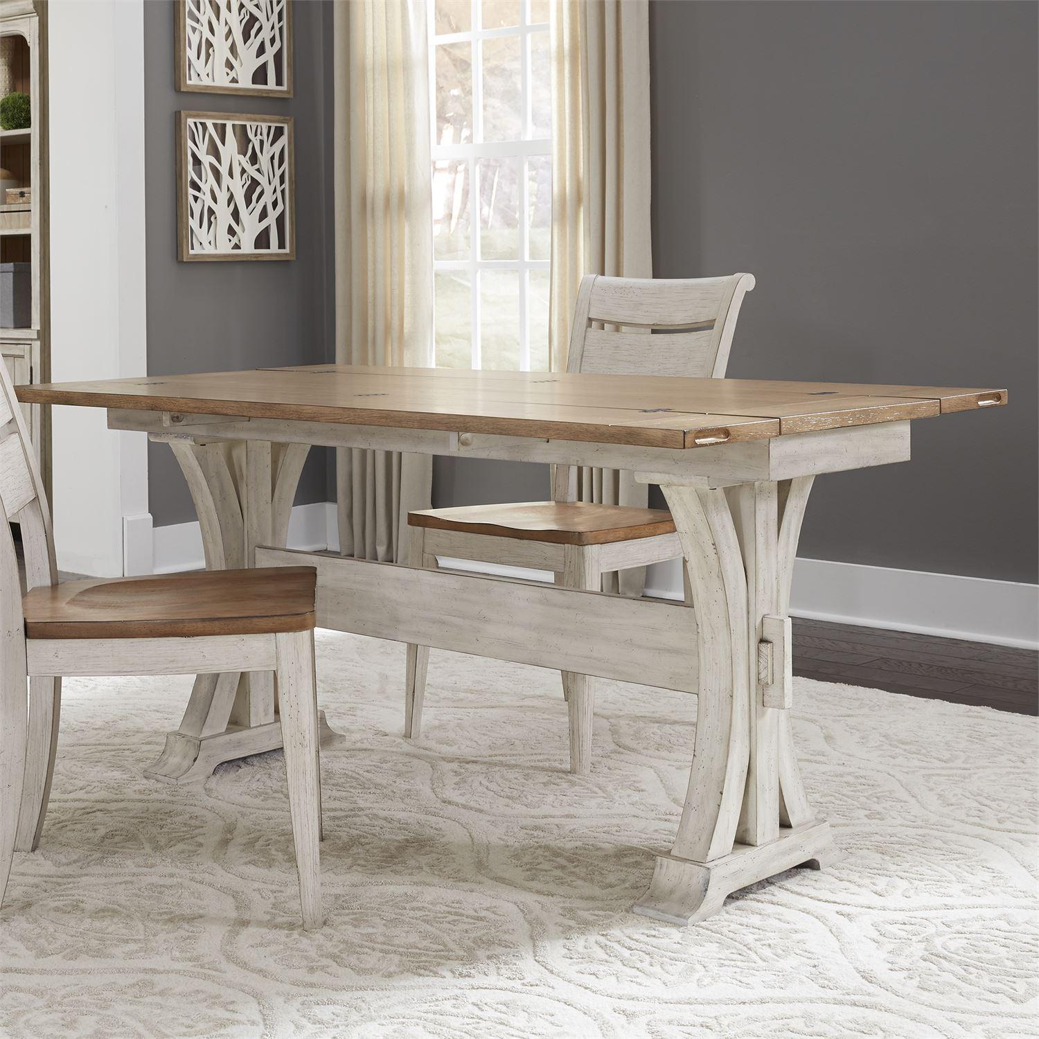 Farmhouse Dining Table Farmhouse Reimagined  (652-OT) Dining Table 652-OT1031 in White 