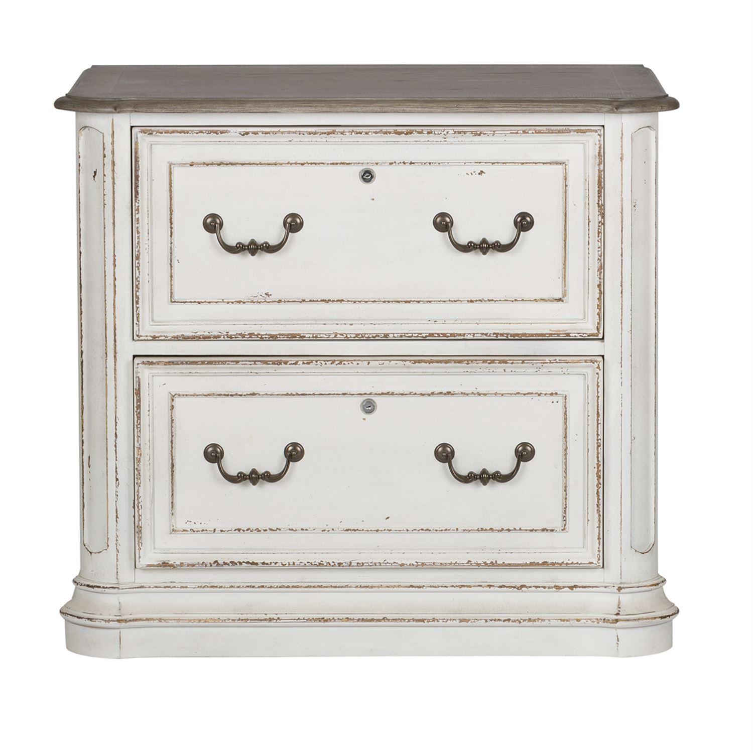 

    
Antique White Wood Filling Cabinet Magnolia Manor (244-HOJ) Liberty Furniture
