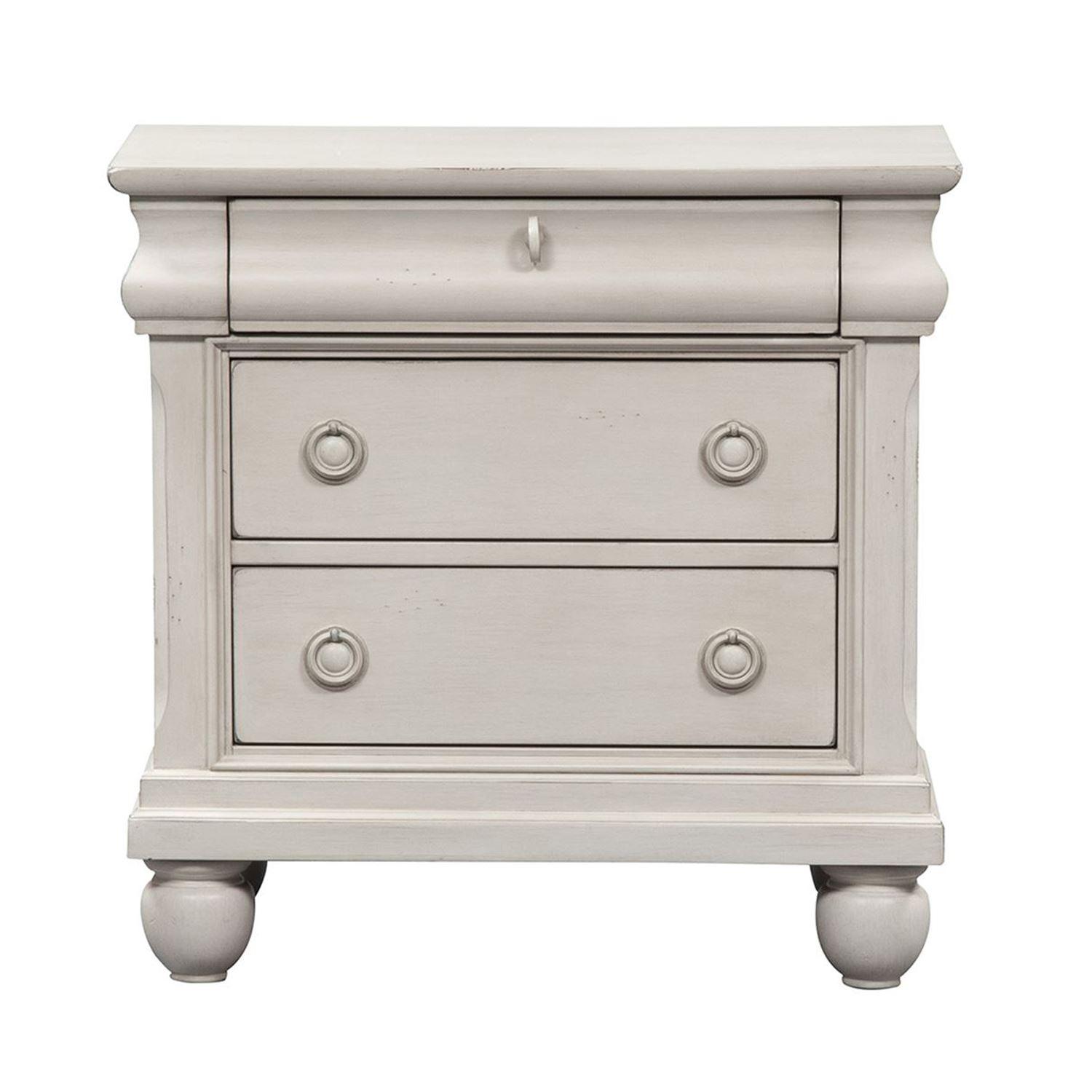 Traditional Nightstand Rustic Traditions II  (689-BR) Nightstand 689-BR61 in White 