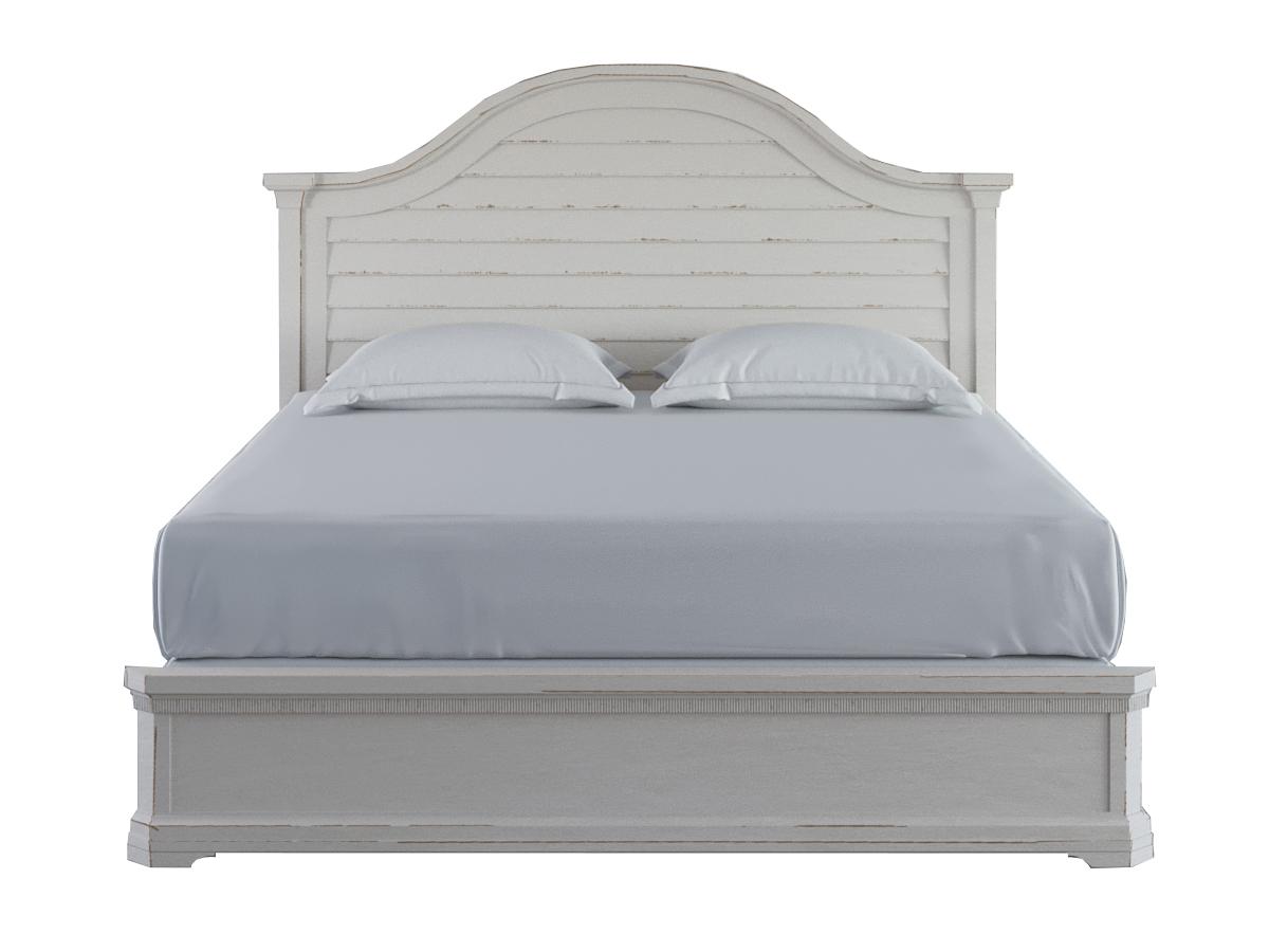 

    
White Wood King Size Panel Bed by A.R.T. Furniture Palisade
