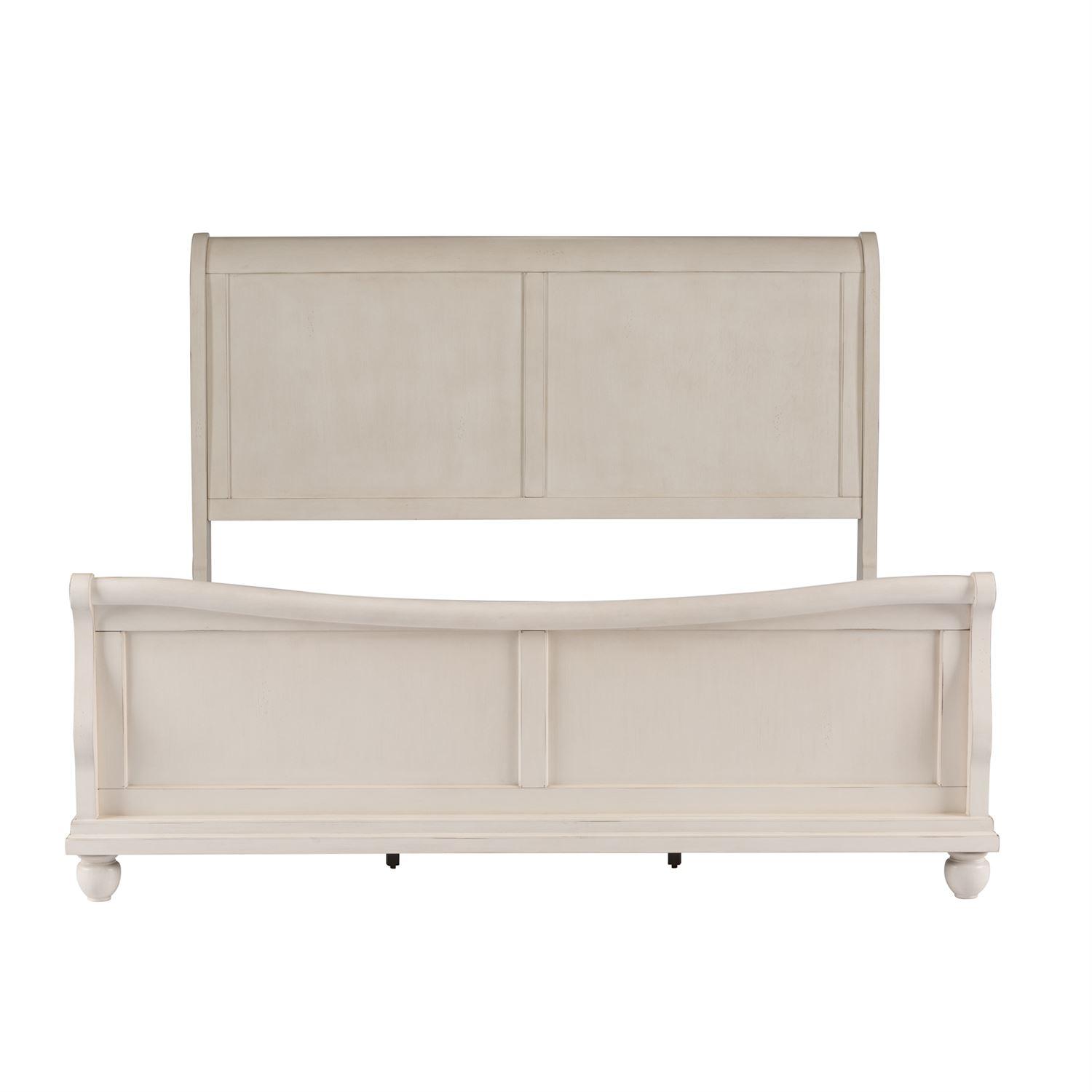 

    
White Wood Queen Sleigh Bed Rustic Traditions II (689-BR) Liberty Furniture
