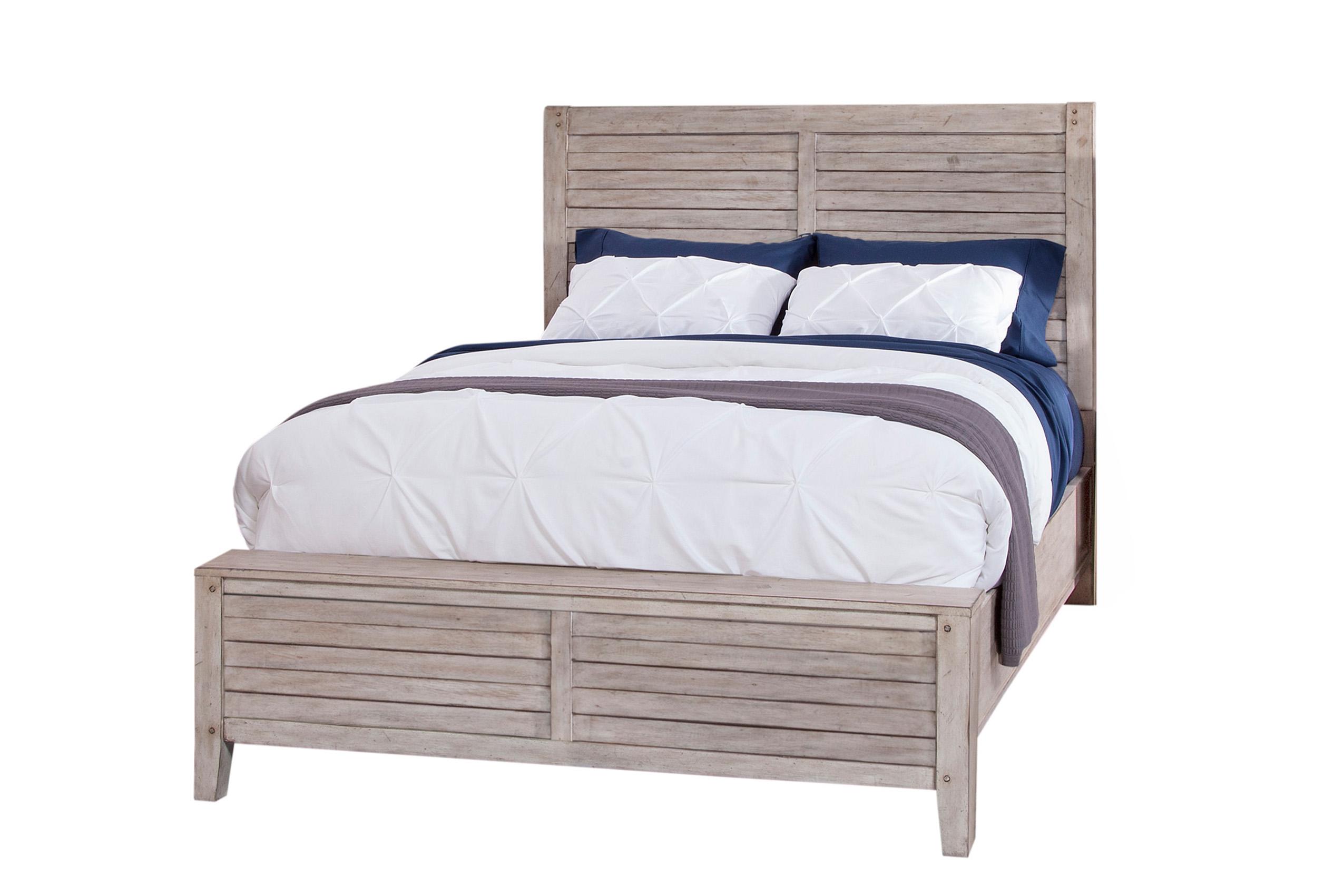Classic, Traditional Panel Bed AURORA 2810-66PAN 2810-66PNPN in whitewash 