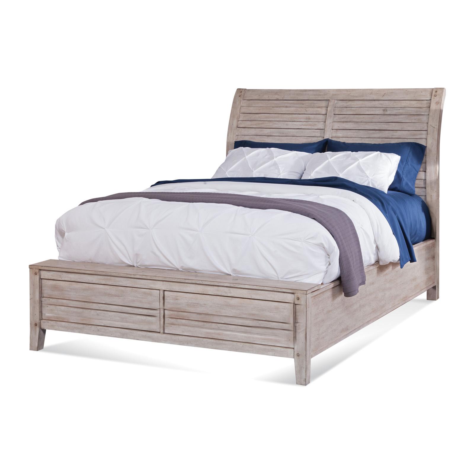 Classic, Traditional Sleigh Bed AURORA 2810-66SLP 2810-66SLPN in whitewash 