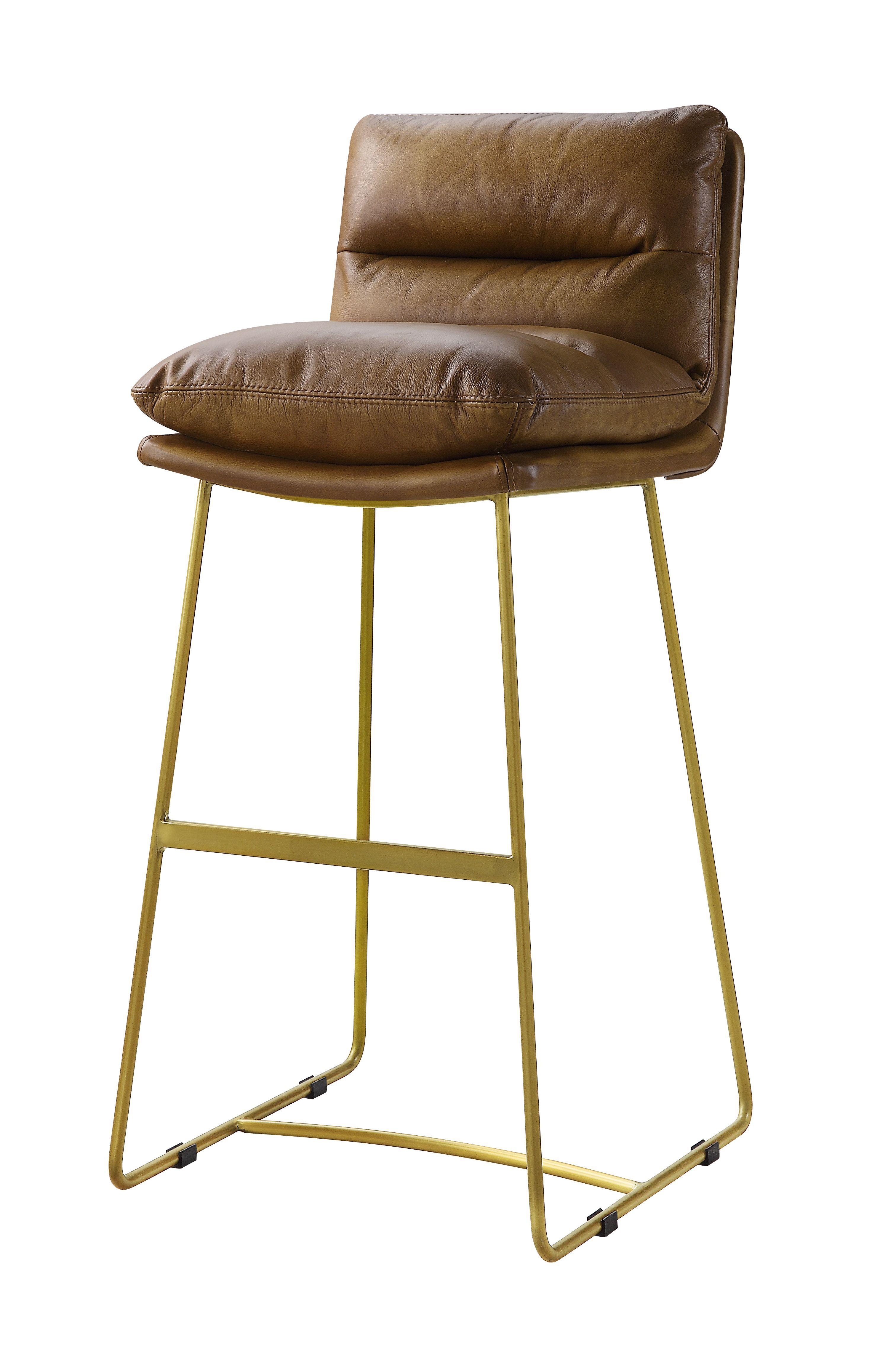 Casual, Transitional Counter Stool Willow CHC367 in Brown Geniune Leather