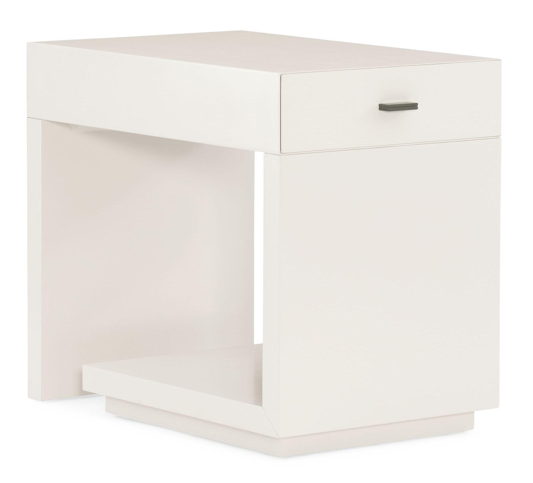 

    
Winter Haze Open Storage Area EXPRESSIONS END TABLE by Caracole
