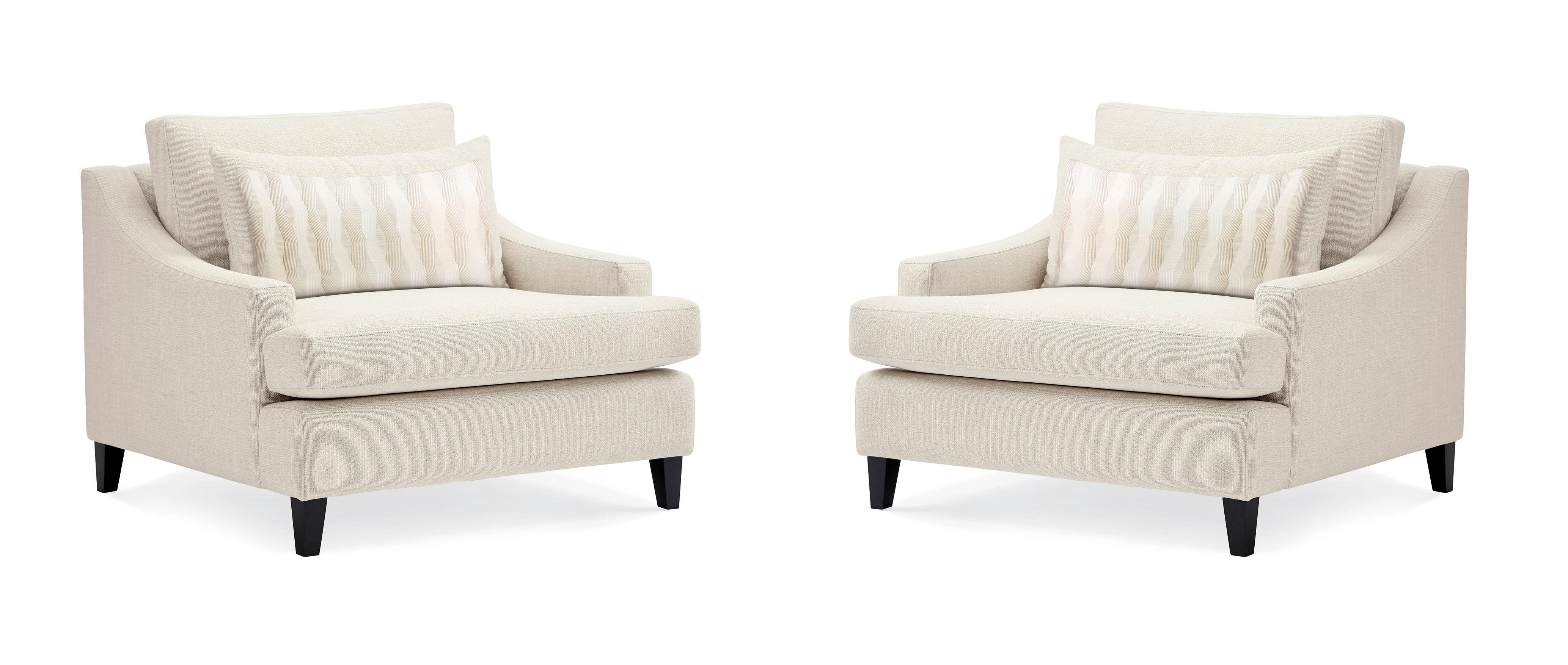 

    
Winter-white Linen-blend Fabric Modern THE MADISON CHAIR Set 2Pcs by Caracole
