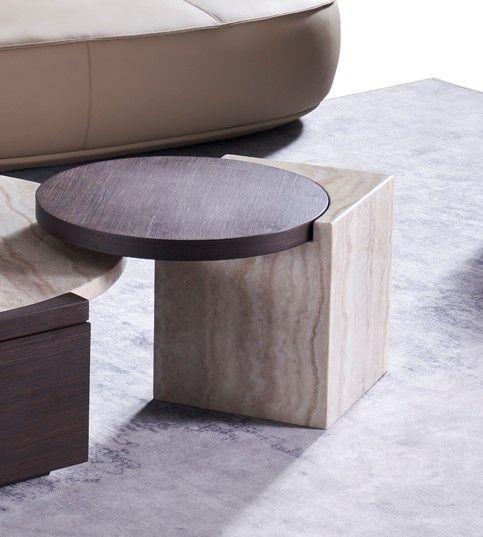 

    
Wood & Faux Marble Coffee Table Set 2Pcs American Eagle CT-J1029 Modern
