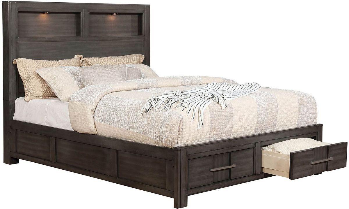 

    
Furniture of America KARLA CM7500GY-EK Storage Bedroom Set Gray CM7500GY-EK-4PC
